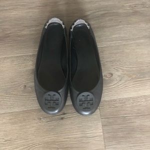 Tory Burch Minnie Travel Ballet Flat-Black Leather